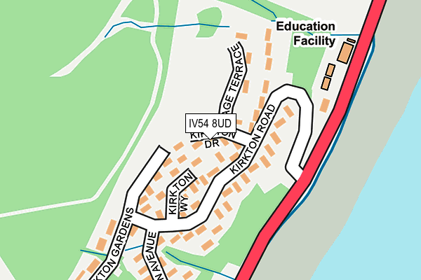 IV54 8UD map - OS OpenMap – Local (Ordnance Survey)