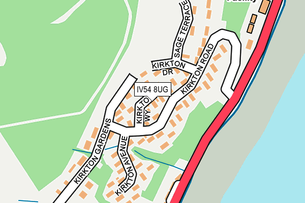 IV54 8UG map - OS OpenMap – Local (Ordnance Survey)