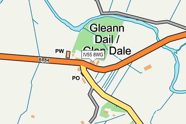 IV55 8WG map - OS OpenMap – Local (Ordnance Survey)