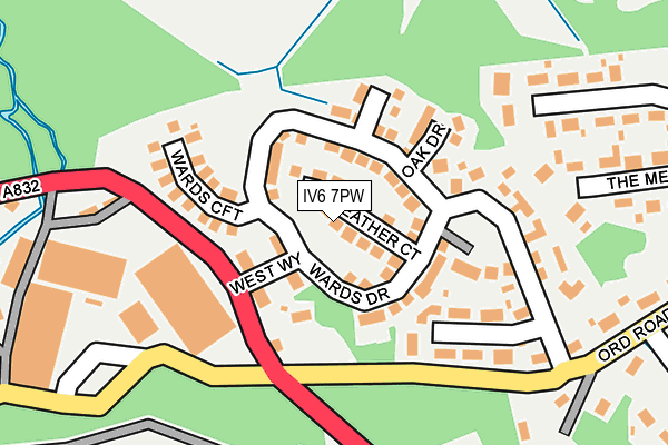 IV6 7PW map - OS OpenMap – Local (Ordnance Survey)