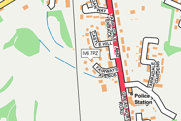 IV6 7PZ map - OS OpenMap – Local (Ordnance Survey)
