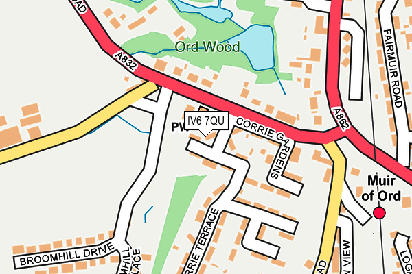 IV6 7QU map - OS OpenMap – Local (Ordnance Survey)
