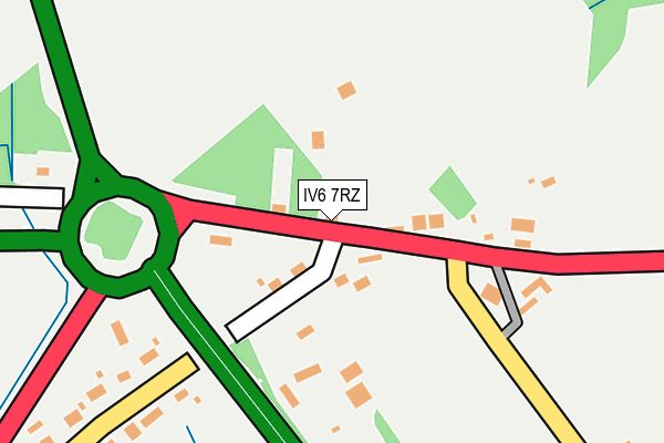IV6 7RZ map - OS OpenMap – Local (Ordnance Survey)