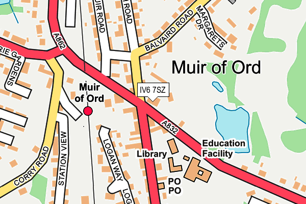 IV6 7SZ map - OS OpenMap – Local (Ordnance Survey)