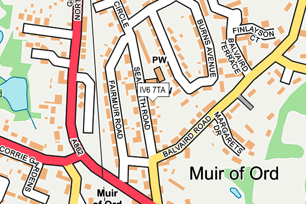 IV6 7TA map - OS OpenMap – Local (Ordnance Survey)