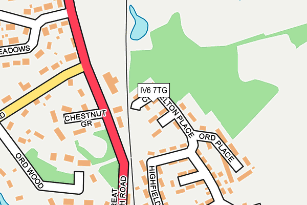 IV6 7TG map - OS OpenMap – Local (Ordnance Survey)