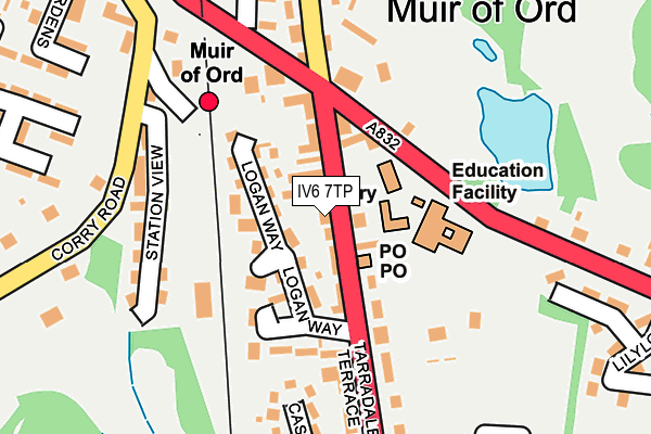 Map of MUIR OF ORD TANDOORI LTD at local scale