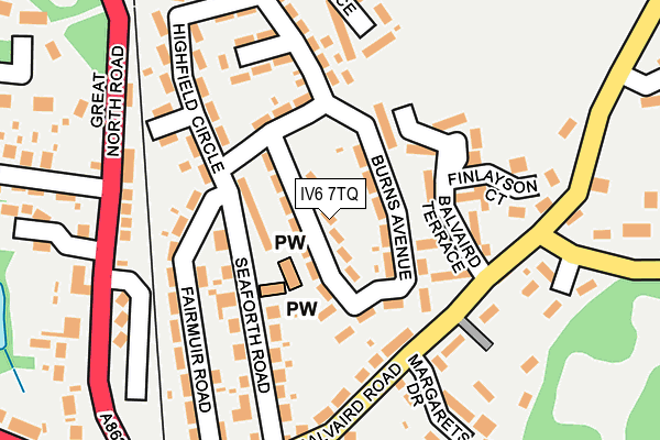 IV6 7TQ map - OS OpenMap – Local (Ordnance Survey)