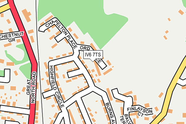 IV6 7TS map - OS OpenMap – Local (Ordnance Survey)