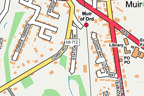 IV6 7TZ map - OS OpenMap – Local (Ordnance Survey)