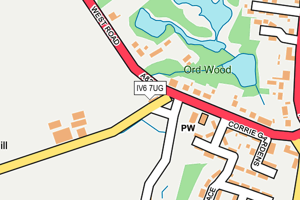 IV6 7UG map - OS OpenMap – Local (Ordnance Survey)