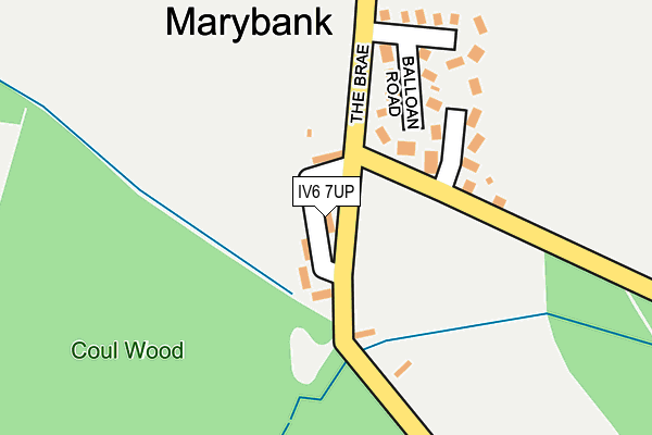 IV6 7UP map - OS OpenMap – Local (Ordnance Survey)