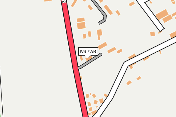 IV6 7WB map - OS OpenMap – Local (Ordnance Survey)