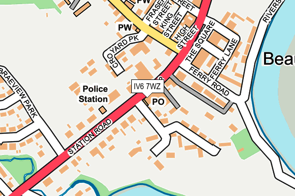 IV6 7WZ map - OS OpenMap – Local (Ordnance Survey)