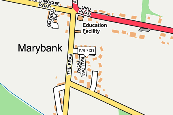 IV6 7XD map - OS OpenMap – Local (Ordnance Survey)