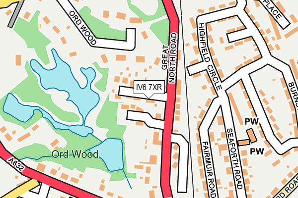 IV6 7XR map - OS OpenMap – Local (Ordnance Survey)