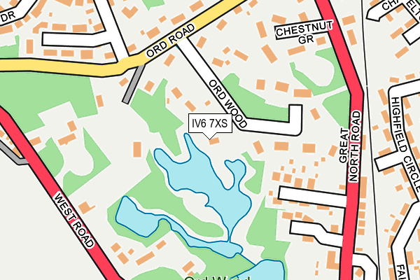 IV6 7XS map - OS OpenMap – Local (Ordnance Survey)