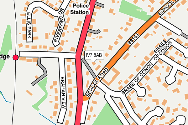 IV7 8AB map - OS OpenMap – Local (Ordnance Survey)
