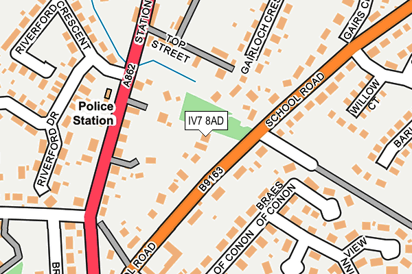 IV7 8AD map - OS OpenMap – Local (Ordnance Survey)