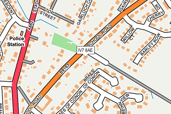 IV7 8AE map - OS OpenMap – Local (Ordnance Survey)