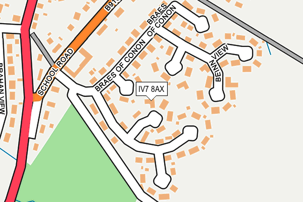 IV7 8AX map - OS OpenMap – Local (Ordnance Survey)