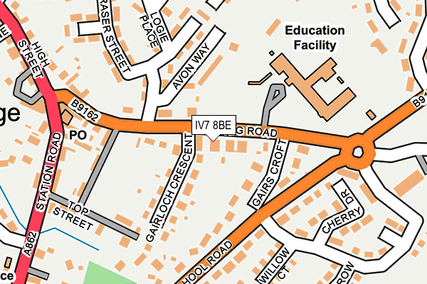 IV7 8BE map - OS OpenMap – Local (Ordnance Survey)