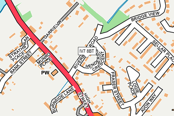 IV7 8BT map - OS OpenMap – Local (Ordnance Survey)