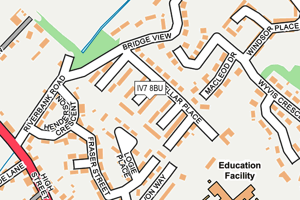 IV7 8BU map - OS OpenMap – Local (Ordnance Survey)