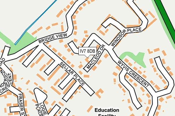 IV7 8DB map - OS OpenMap – Local (Ordnance Survey)