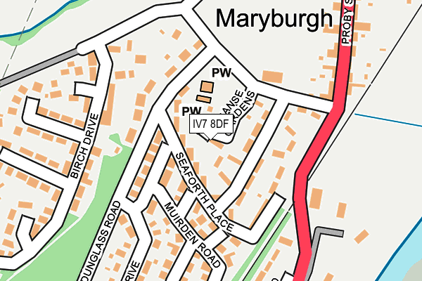 IV7 8DF map - OS OpenMap – Local (Ordnance Survey)