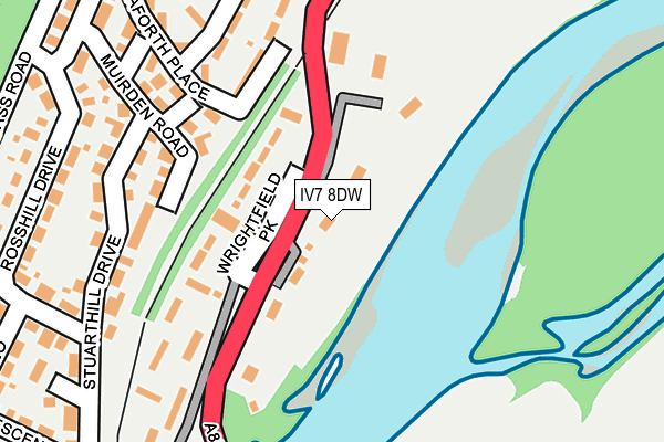 IV7 8DW map - OS OpenMap – Local (Ordnance Survey)