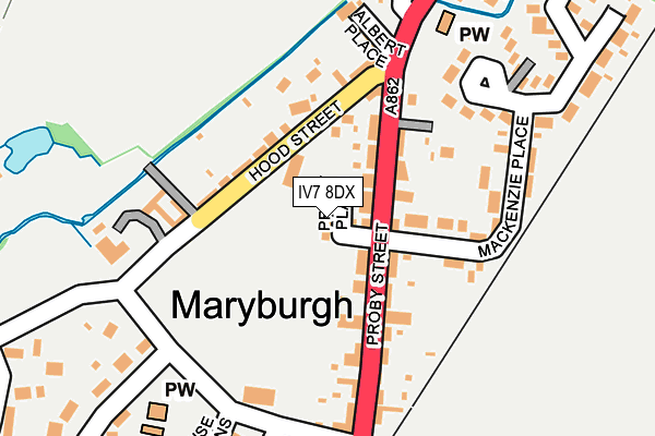 IV7 8DX map - OS OpenMap – Local (Ordnance Survey)