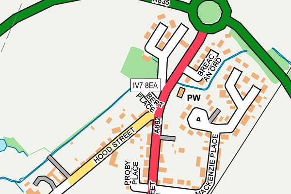 IV7 8EA map - OS OpenMap – Local (Ordnance Survey)