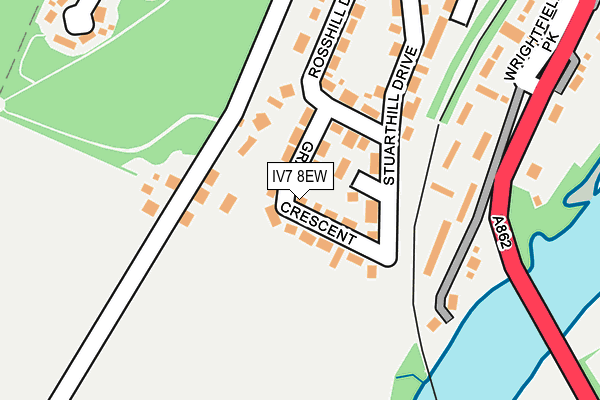 IV7 8EW map - OS OpenMap – Local (Ordnance Survey)