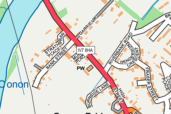 IV7 8HA map - OS OpenMap – Local (Ordnance Survey)