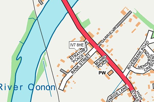 IV7 8HE map - OS OpenMap – Local (Ordnance Survey)