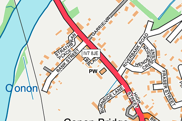 IV7 8JE map - OS OpenMap – Local (Ordnance Survey)