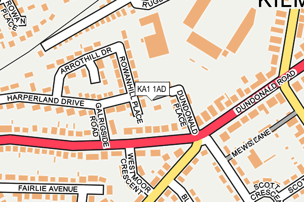 KA1 1AD map - OS OpenMap – Local (Ordnance Survey)