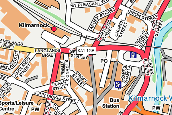 KA1 1GB map - OS OpenMap – Local (Ordnance Survey)