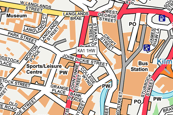 KA1 1HW map - OS OpenMap – Local (Ordnance Survey)