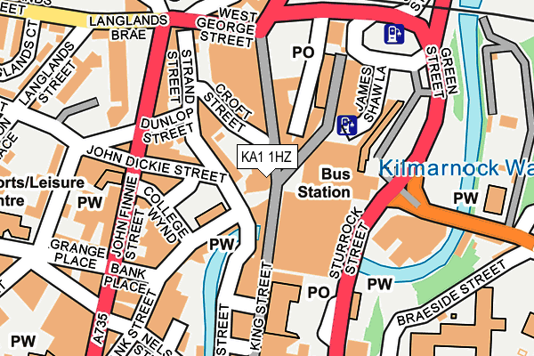 KA1 1HZ map - OS OpenMap – Local (Ordnance Survey)