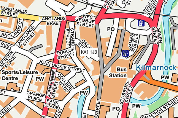 KA1 1JB map - OS OpenMap – Local (Ordnance Survey)
