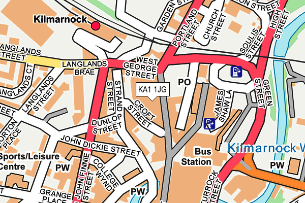KA1 1JG map - OS OpenMap – Local (Ordnance Survey)