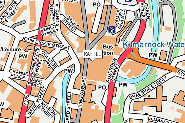KA1 1LL map - OS OpenMap – Local (Ordnance Survey)