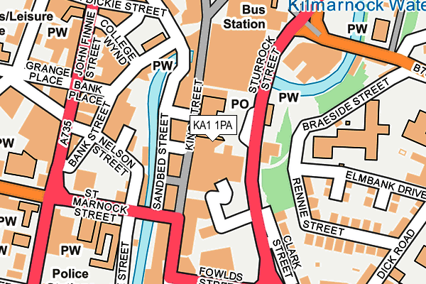 KA1 1PA map - OS OpenMap – Local (Ordnance Survey)