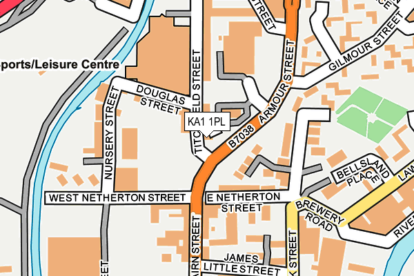 KA1 1PL map - OS OpenMap – Local (Ordnance Survey)