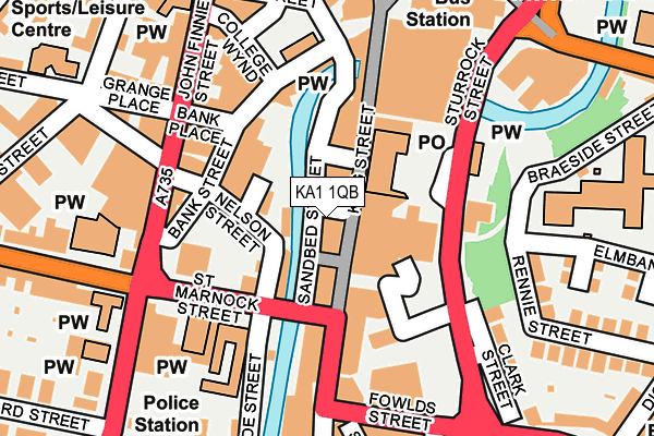 KA1 1QB map - OS OpenMap – Local (Ordnance Survey)