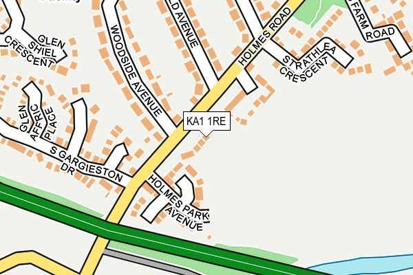 KA1 1RE map - OS OpenMap – Local (Ordnance Survey)