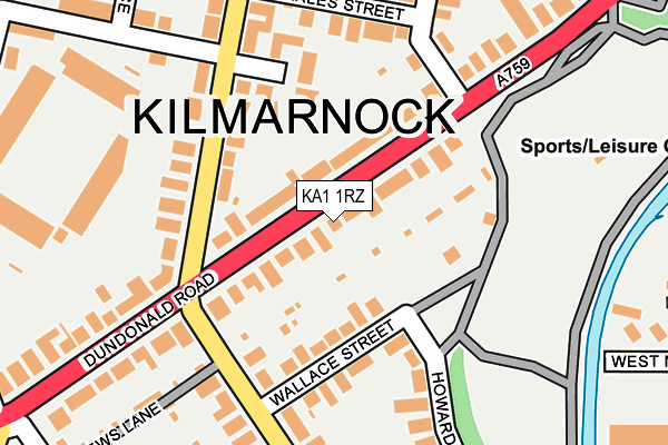 KA1 1RZ map - OS OpenMap – Local (Ordnance Survey)