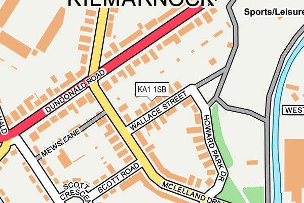 KA1 1SB map - OS OpenMap – Local (Ordnance Survey)